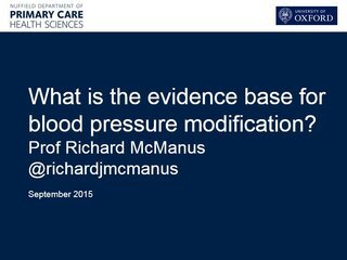 What's the evidence base for blood pressure modification in the guideline updates?