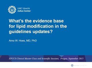 What's the evidence base for lipid modification in the guideline updates?