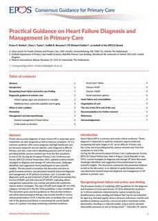 EPCCS Practical Guidance on Heart Failure Diagnosis and Management in Primary Care