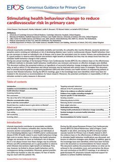 Stimulating health behaviour changes to reduce cardiovascular risk in primary care