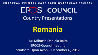 Slides: Cardiovascular Primary Care in Romania