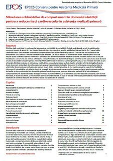 Stimularea schimbărilor de comportament în domeniul sănătății pentru a reduce riscul cardiovascular în asistența medicală primară