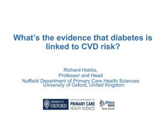 Slides | What's the evidence that diabetes is linked to CVD risk?