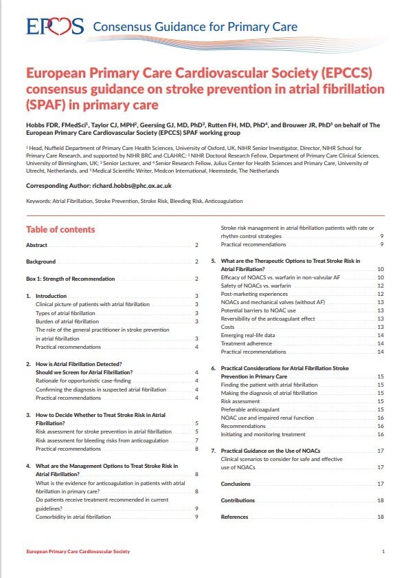 Recommandations EPCCS sur SPAF 2016